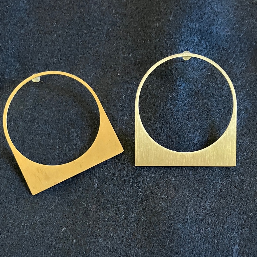 Elegant Gold/Bronze Geometric Earrings